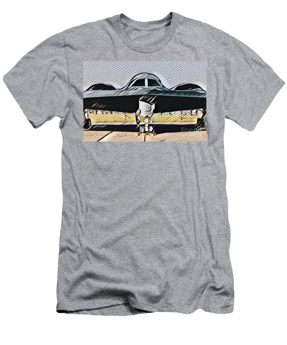 Stealth Bomber Head on in Pointillism Fearless Fox T-Shirt