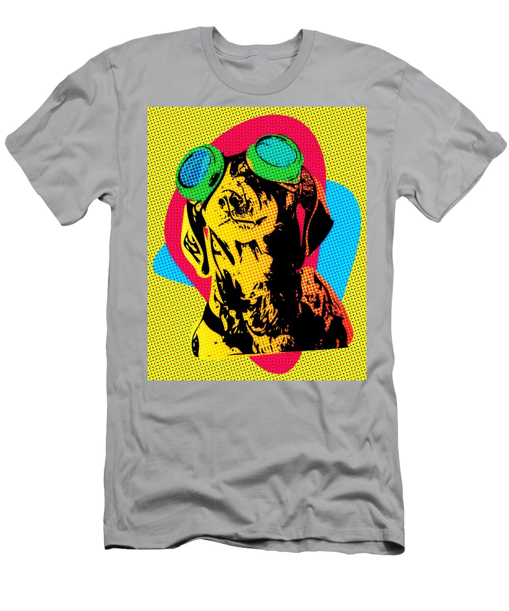 Steampunk Dachshund Pop Art Steven Green T-Shirt