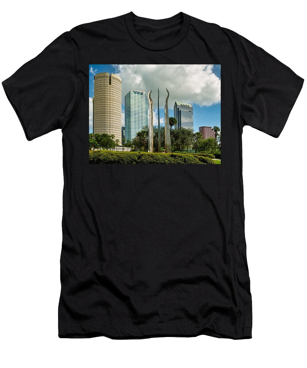 Sticks of Fire Sculpture on the Campus of the University of Tampa Mountain Dreams T-Shirt