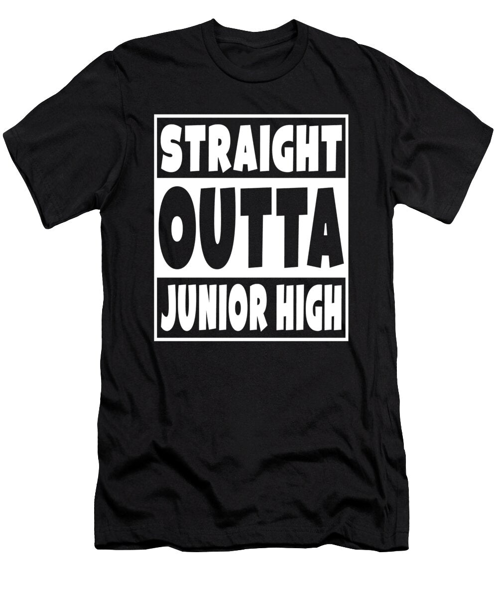 Straight Outta Junior High Graduation Class Eyes Four T-Shirt