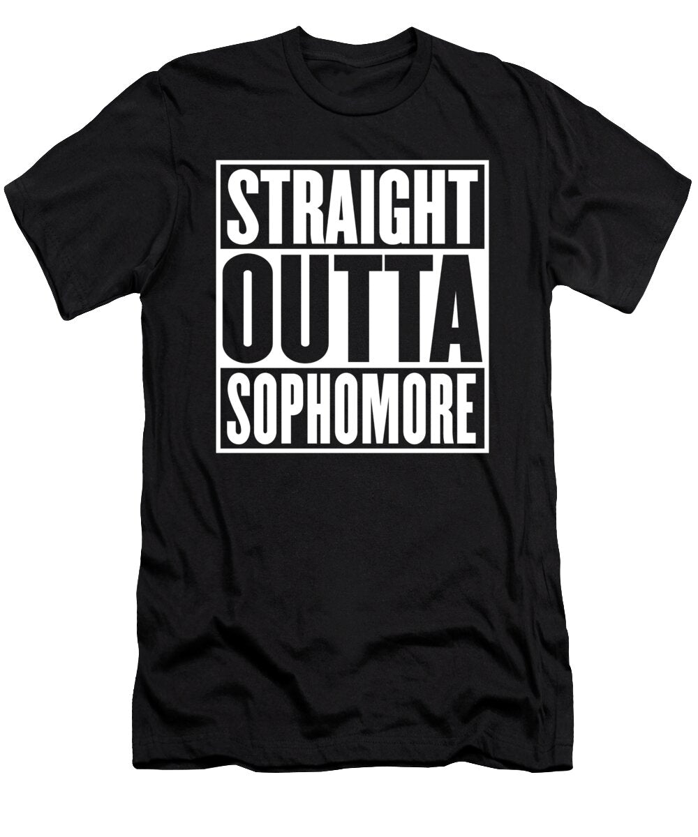 Straight Outta Sophomore Graduation Funny Jensen Cena T-Shirt