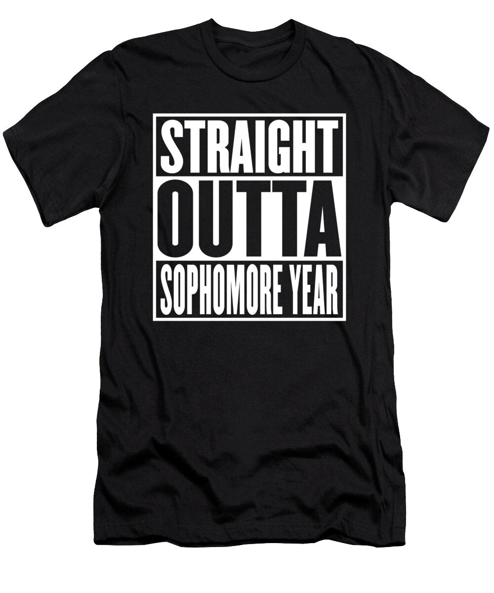 Straight Outta Sophomore Year Graduation Funny Jensen Cena T-Shirt