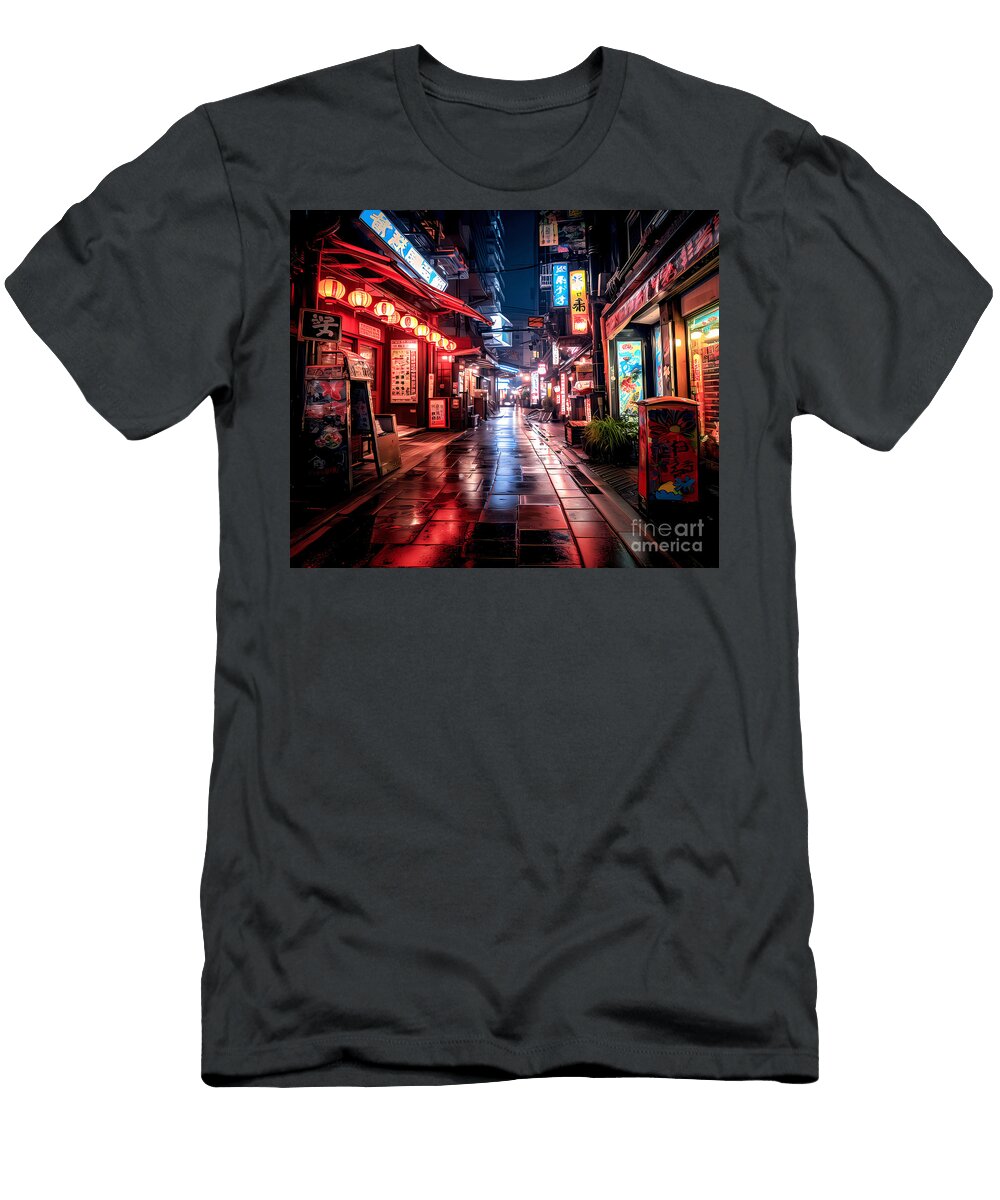 Streets of Tokyo Bustling Fish Markets Mizorey T-Shirt
