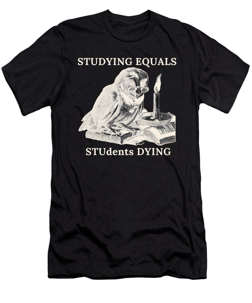 Studying Equals Students Dying Digital Lasagna T-Shirt