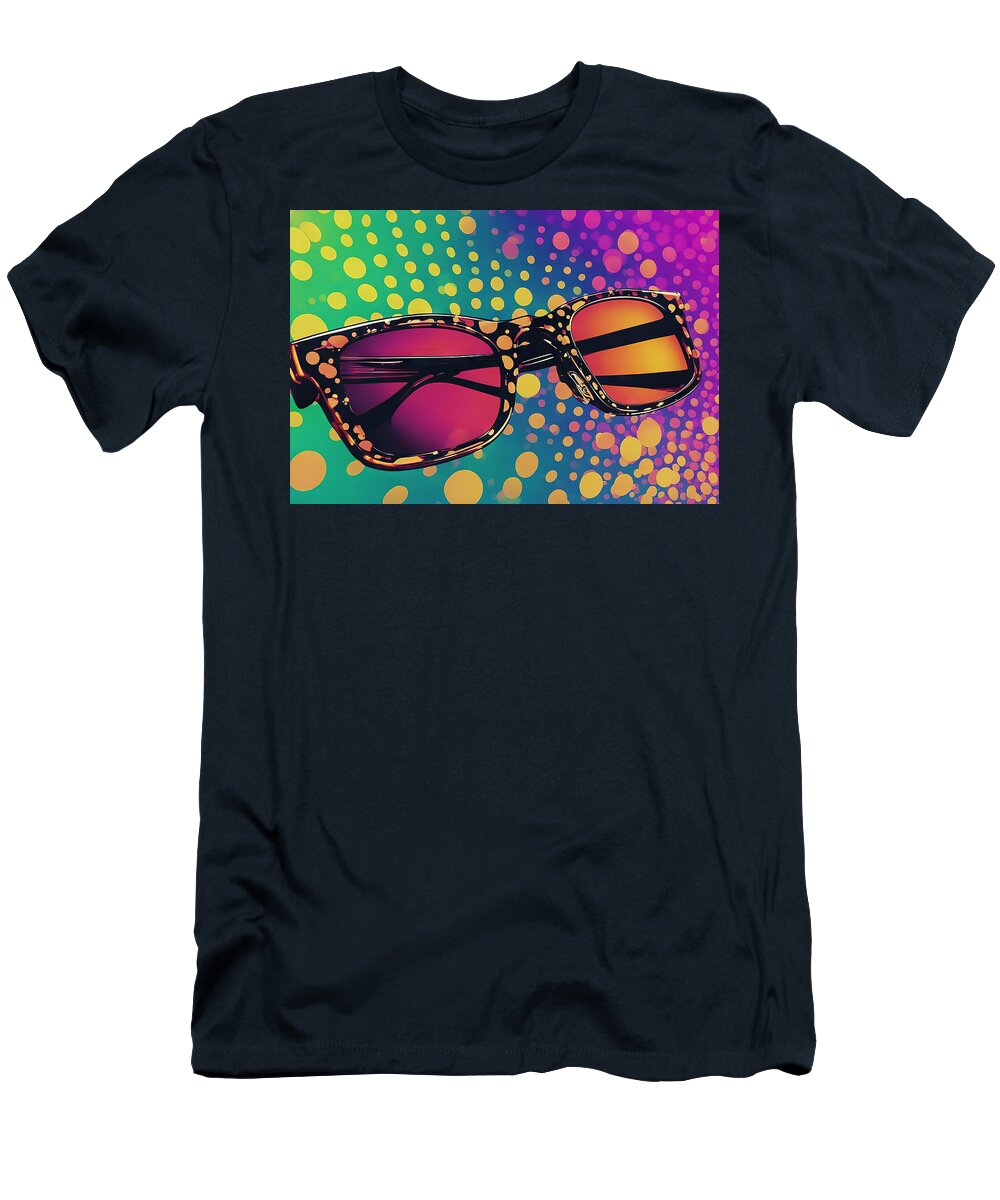 Summer Time Sunglasses Halftone Pop Art Stock Illustrationbackgr Wafe Akkash T-Shirt