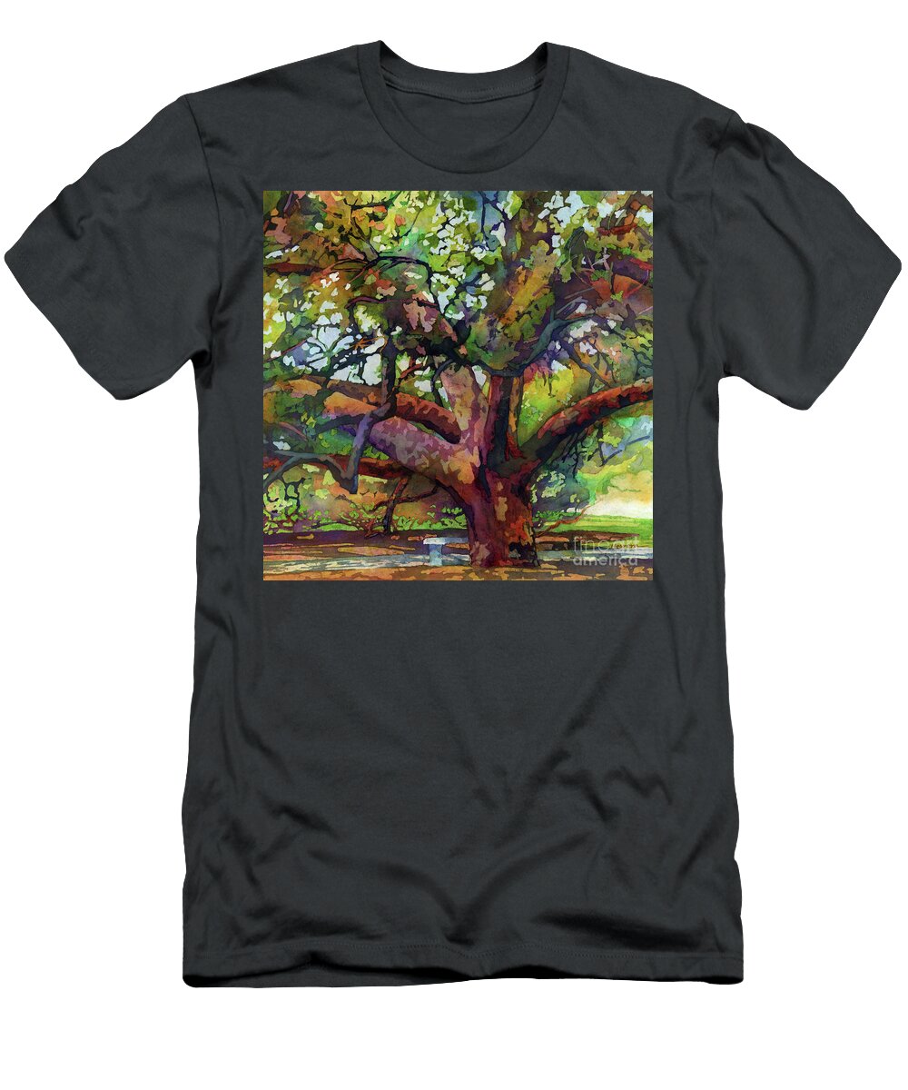Sunlit Century Tree 100 Years Old Oak Hailey E Herrera T-Shirt