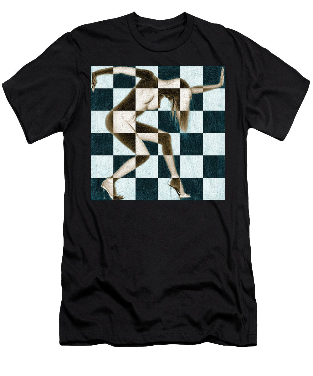 Survive Nude Woman Checkered 1 Tony Rubino T-Shirt