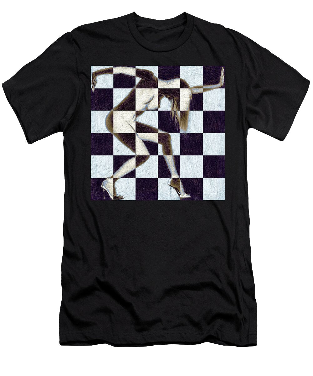 Survive Nude Woman Checkered 2 Tony Rubino T-Shirt