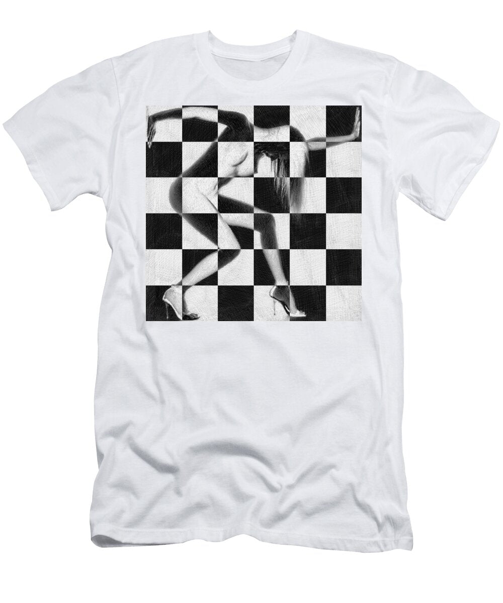 Survive Nude Woman Checkered 4 Tony Rubino T-Shirt