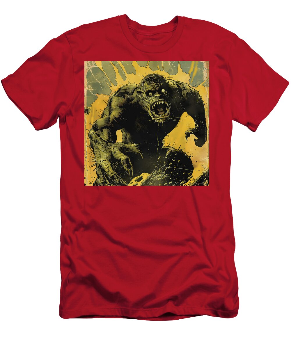 Swamp Monster Comic Book Panel 145 Mad Paperairplanes T-Shirt