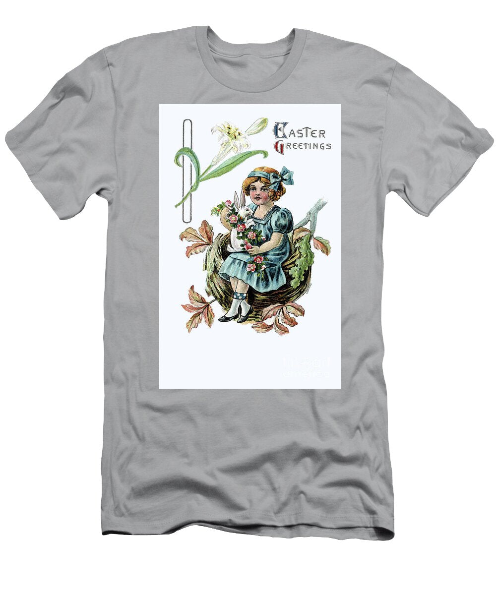 Sweet Girl with Flowers Pete Klinger T-Shirt
