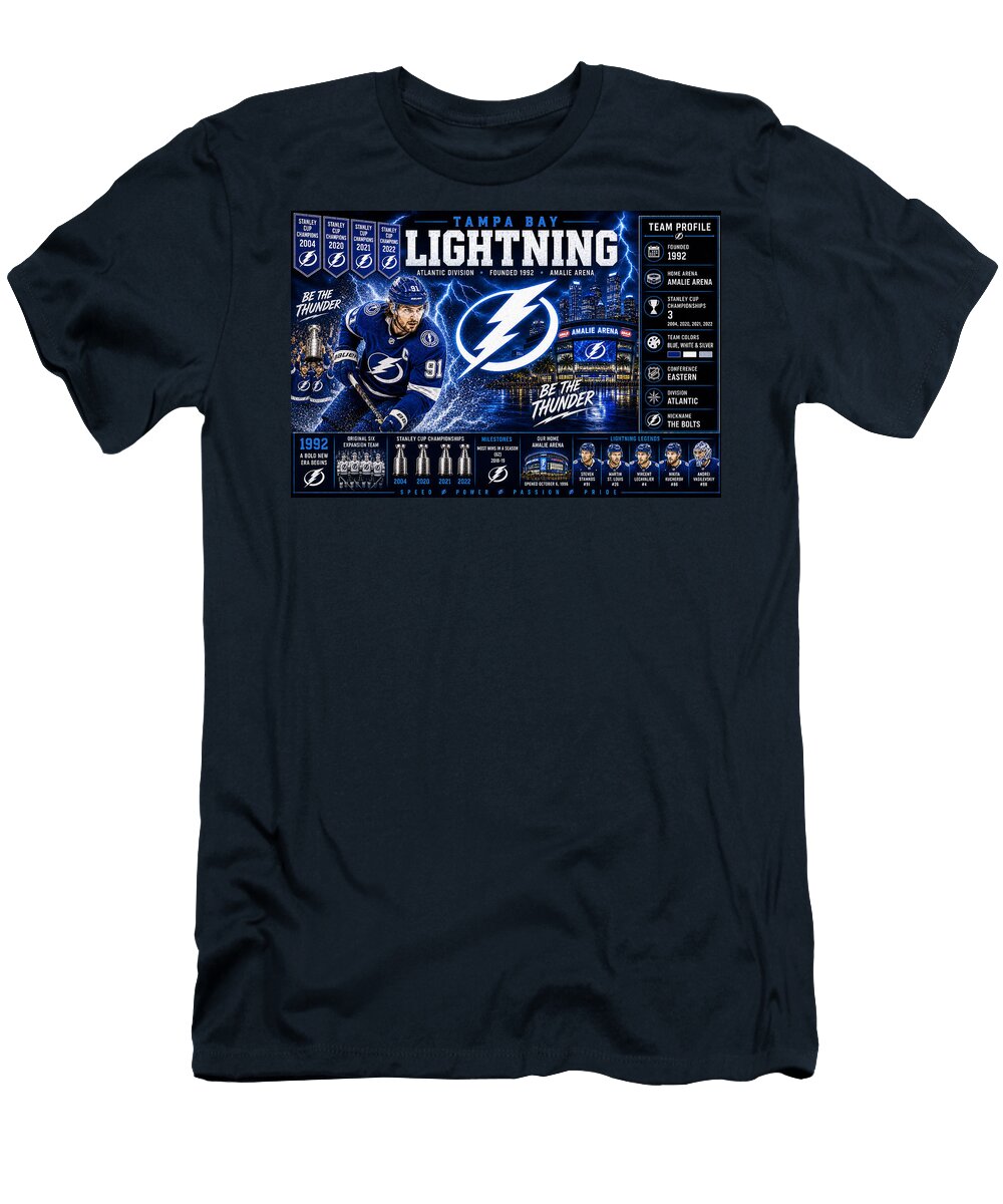 Tampa Bay Lightning Promotional Poster Kevin Walker and Pixel Reverie T-Shirt