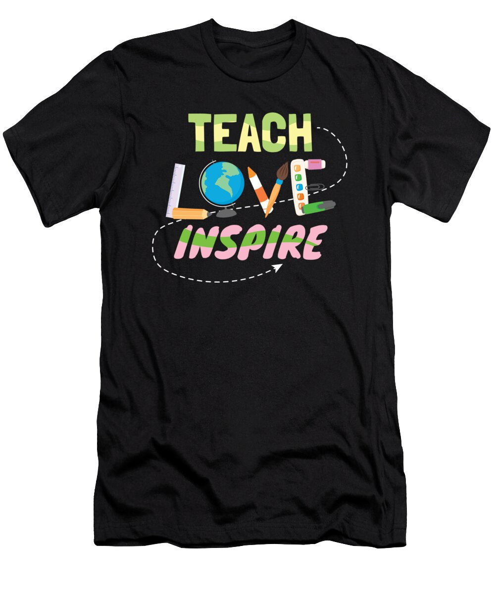 Tech Love Inspire Teacher School Moon T-Shirt