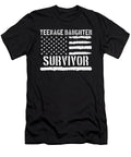 Teenage Daughter Survivor US Flag Funny Fathers Sophie Eleanor T-Shirt