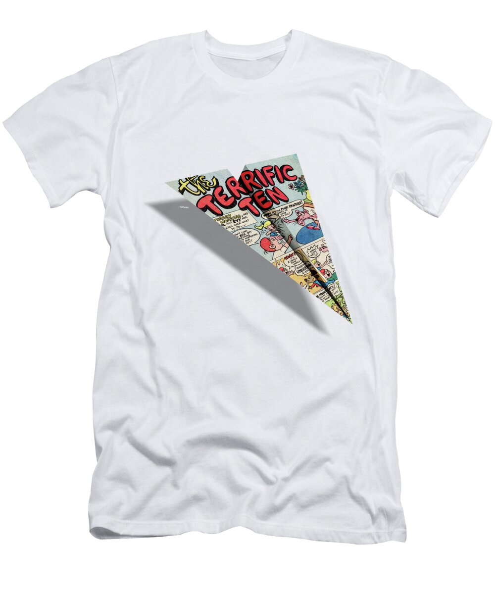 Terrific Ten Comic Book Ad Paper Airplane Yopedro T-Shirt