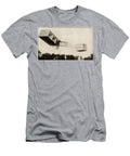 The Airplane 14bis in Flight in 1906 By Alberto Santos Dumont 1873 1932 Reproduction of a Photograph Airplane 14 Bis of Alberto Santos Dumont in Flight 1906 Halftone Reproduction of a Photograph American School T-Shirt