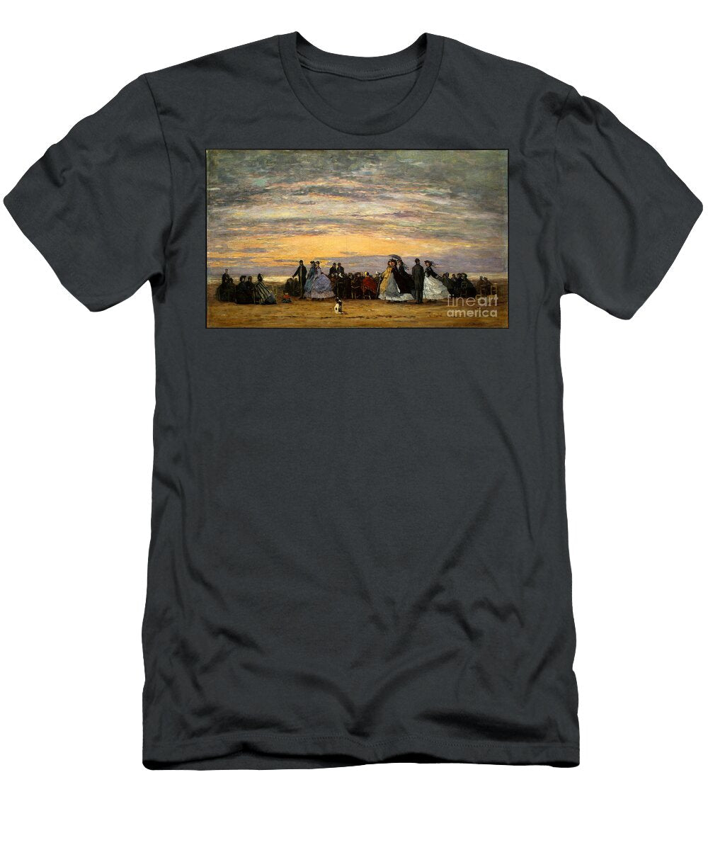 The Beach At Villerville Eugene Boudin T-Shirt