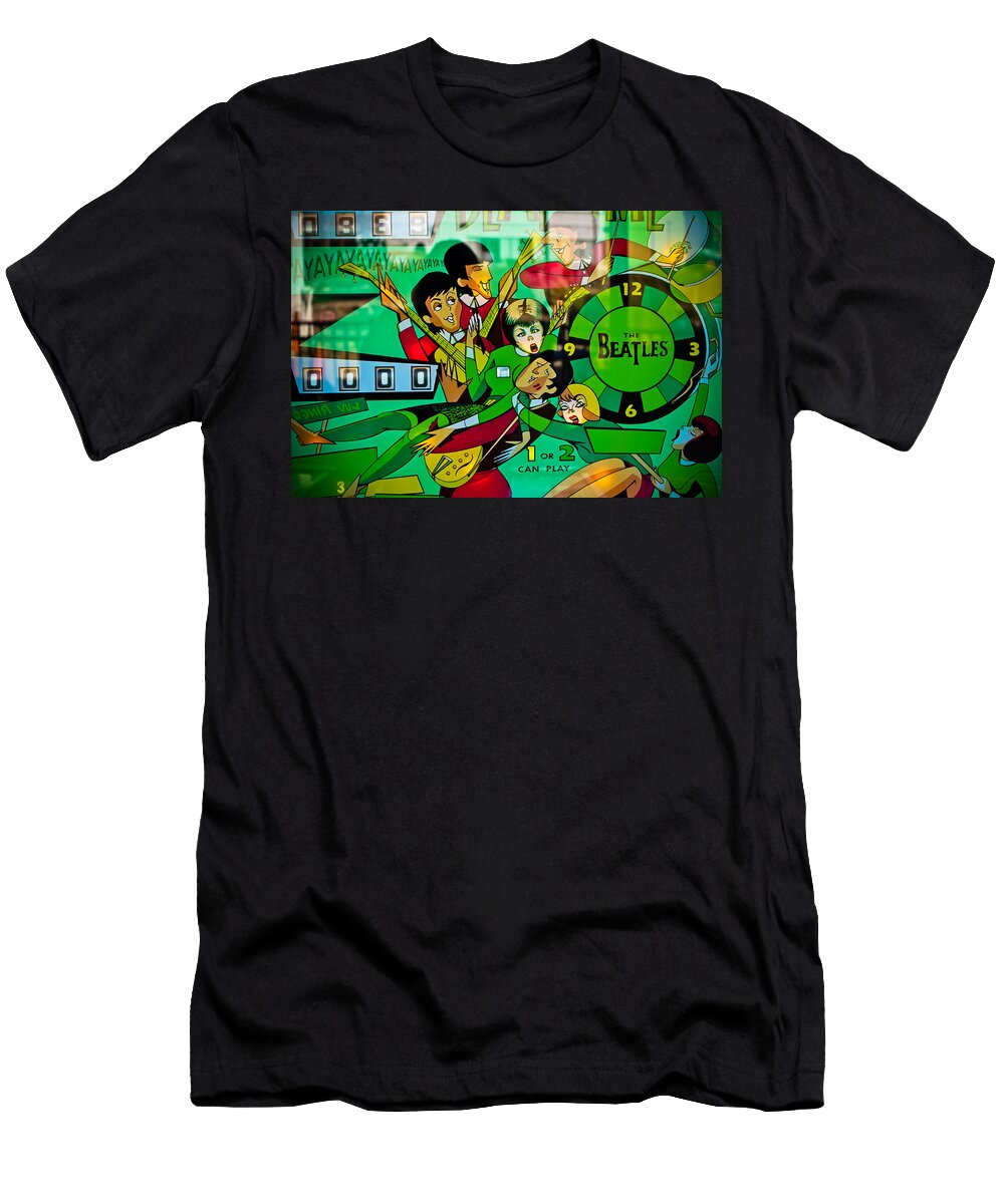 The Beatles Pinball Art Colleen Kammerer T-Shirt