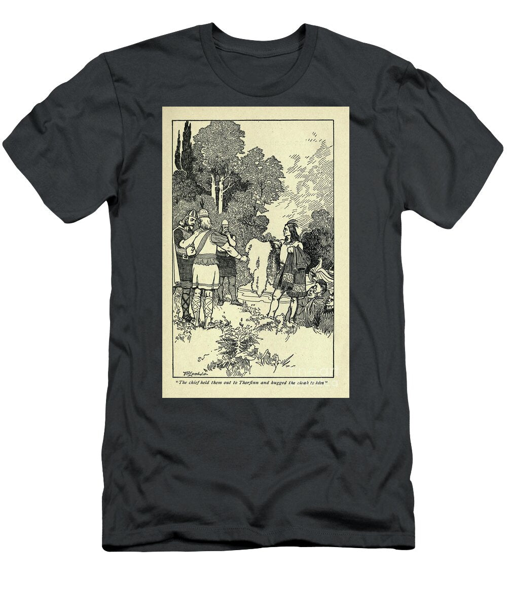 The Chief Held Them Out to Thorfinn L3 Historic Illustrations T-Shirt