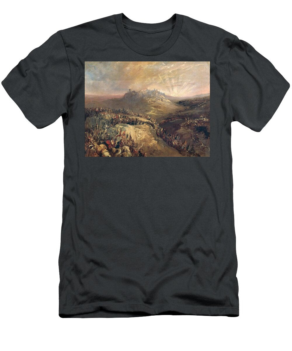 The Crusaders Before Jerusalem Oil on Canvas Eugenio Lucas Velazquez T-Shirt