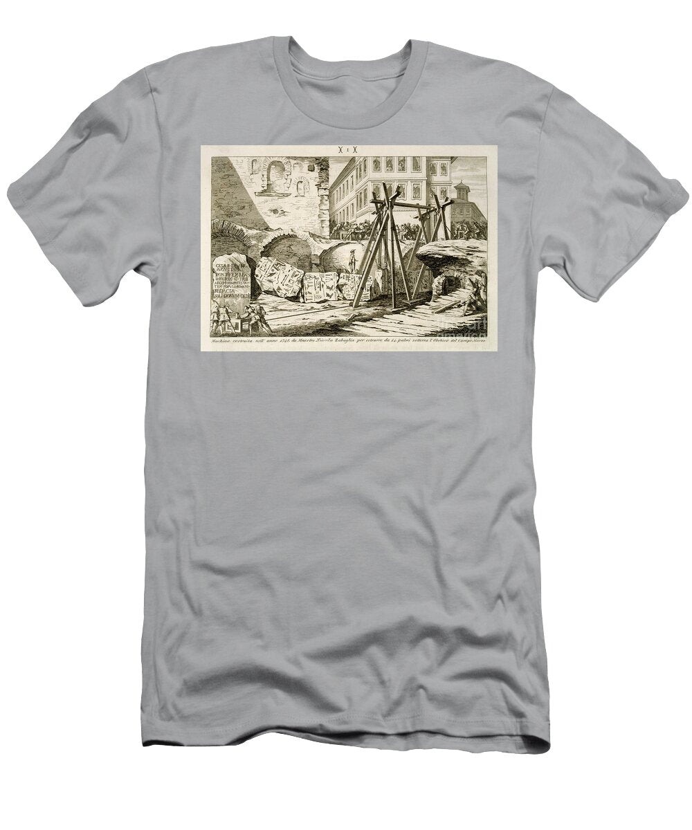 The Device Invented By Nicola Zabaglia in 1748 for Lifting the Obelisk in the Campus Martius Which Was 14 Hands Beneath Ground G Balzar T-Shirt