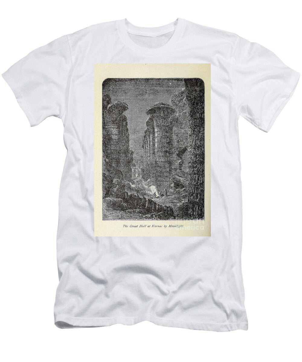 The Great Hall At Karnac By Moonlight M5 Historic Illustrations T-Shirt