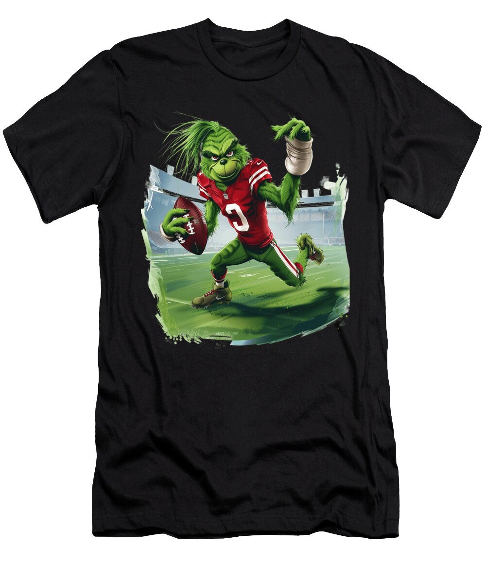 The Grinch Challenges Cleveland Indians Logo Rush T-Shirt