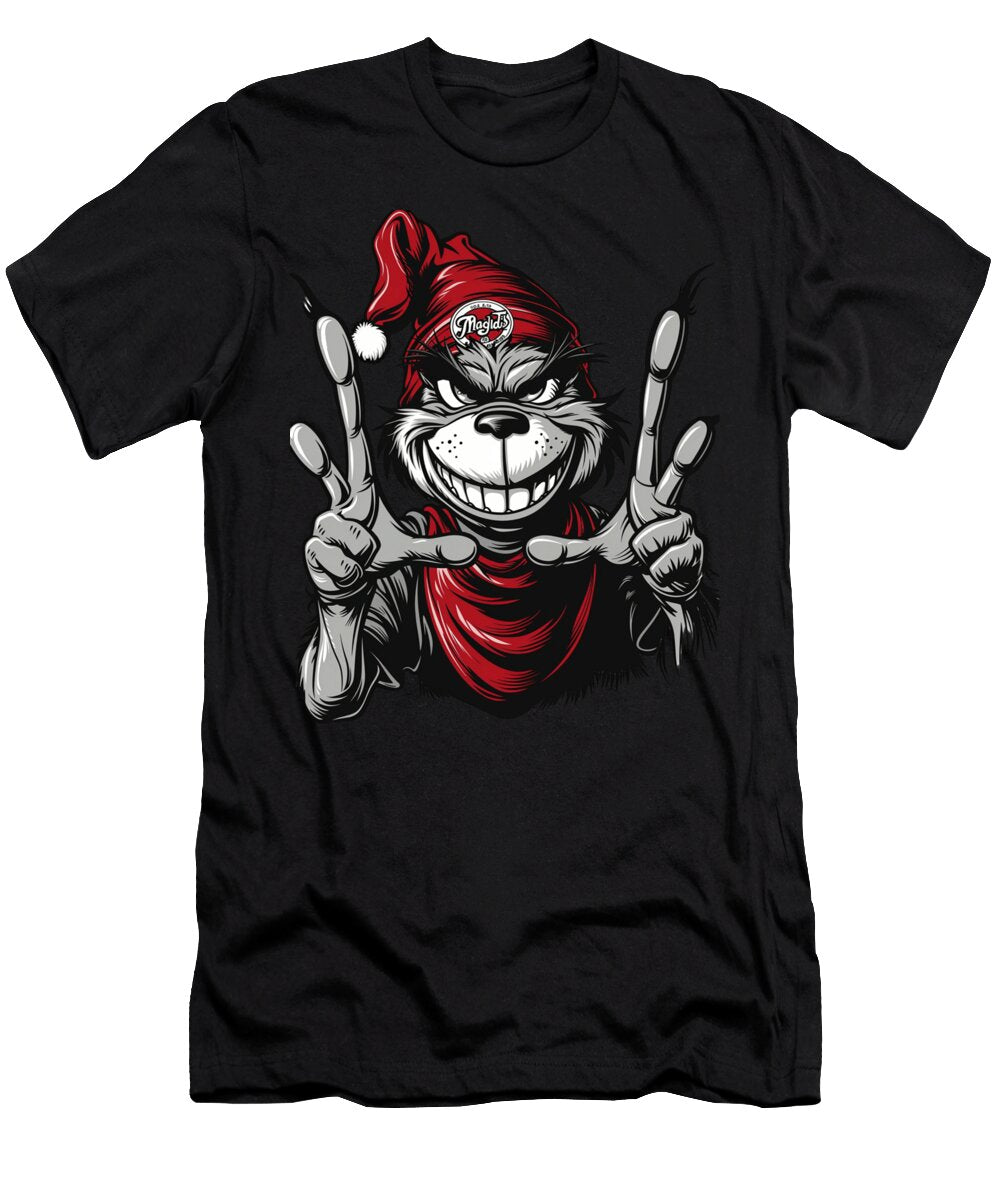 The Grinch Vs Cleveland Indians Logo Combat Rush T-Shirt