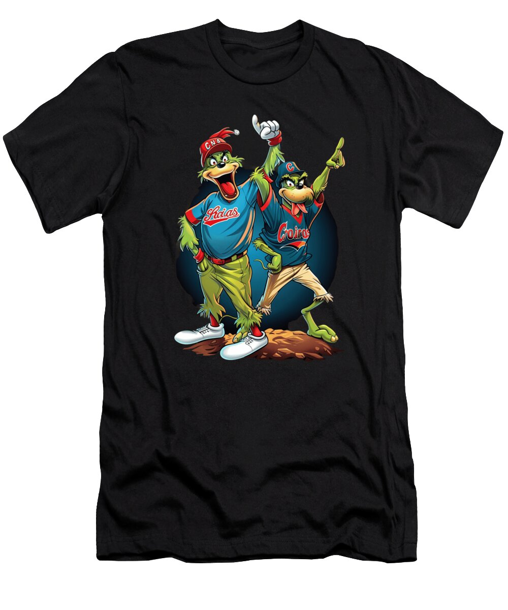 The Grinch Vs Cleveland Indians Logo Duel Rush T-Shirt