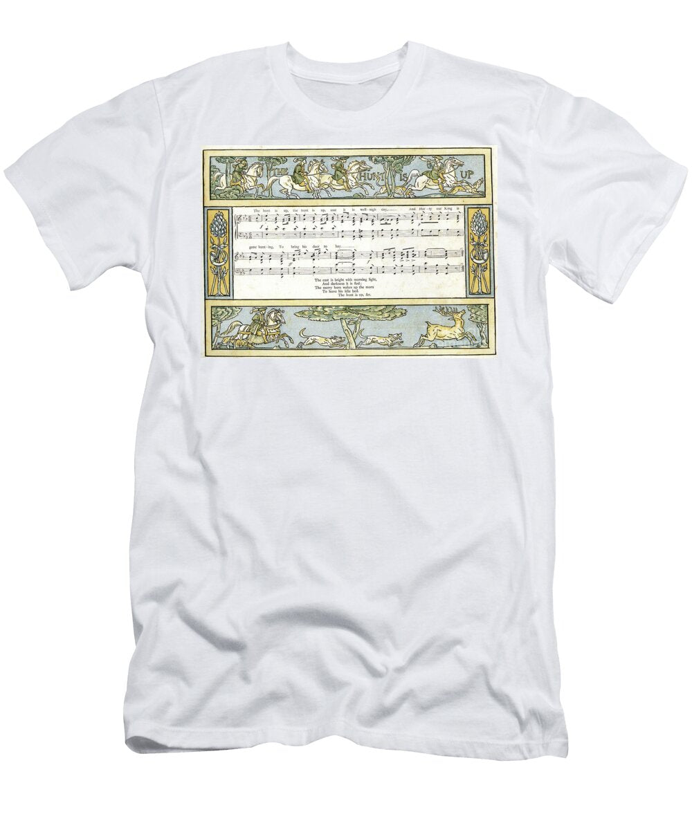 The Hunt Is Up and It Is Well Nigh Day and Harry Our King Is Gone Hunting Song Illustration From Pan Pipes Walter Crane T-Shirt