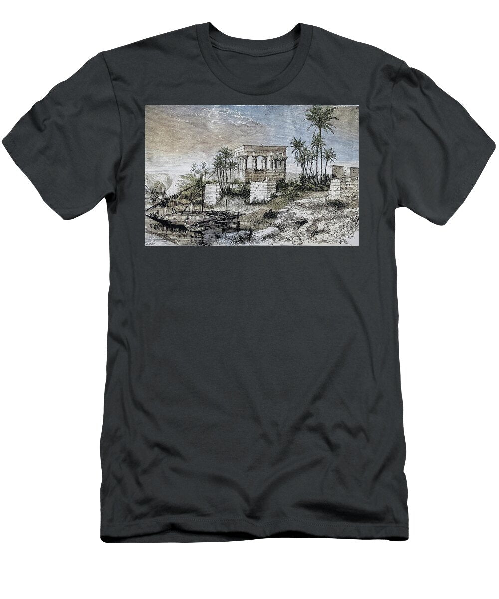The Island of Philae At Its Ruins M4 Historic Illustrations T-Shirt