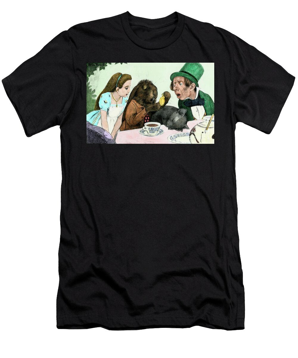 The Mad Hatter Tea Party From Alice in Wonderland By Lewis Caroll American School T-Shirt