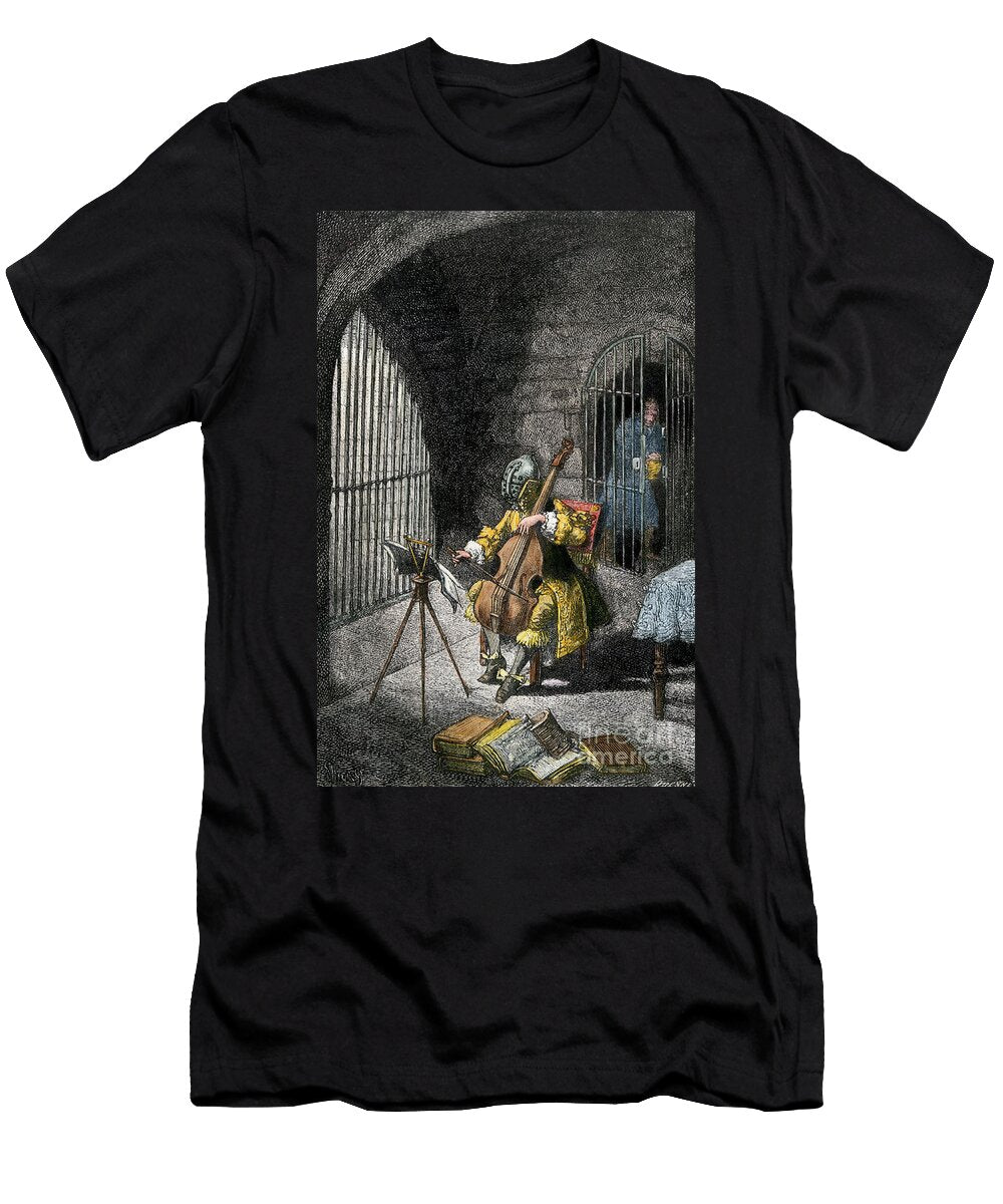 The Man with the Iron Mask Playing the Cello in His Cell American School T-Shirt