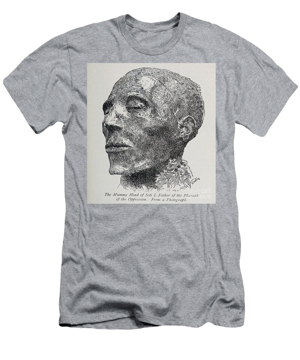 The Mummy Head of Seti I M1 Historic Illustrations T-Shirt