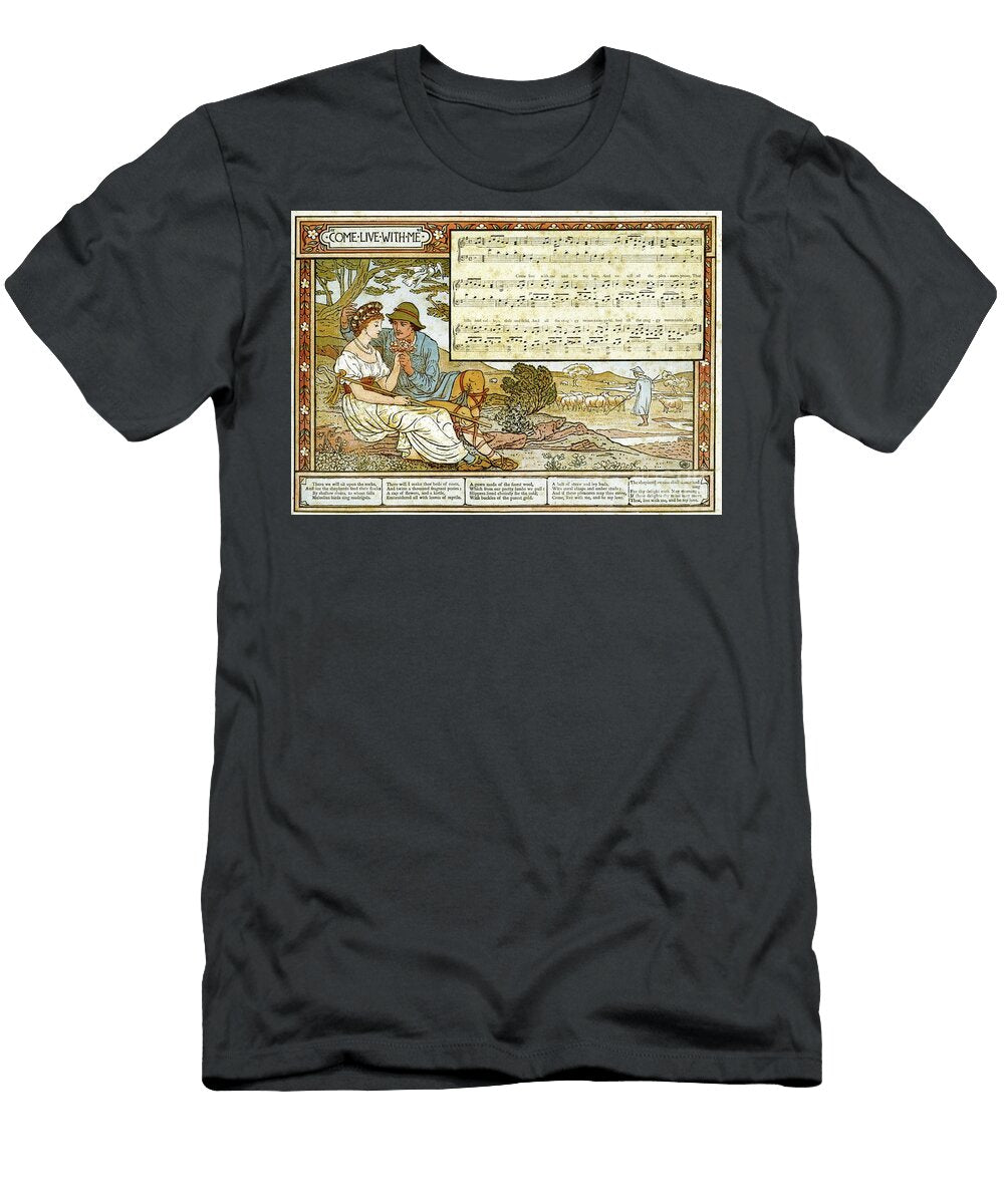 The Passionate Shepherd to His Love Song Illustration From Pan Pipes Walter Crane T-Shirt