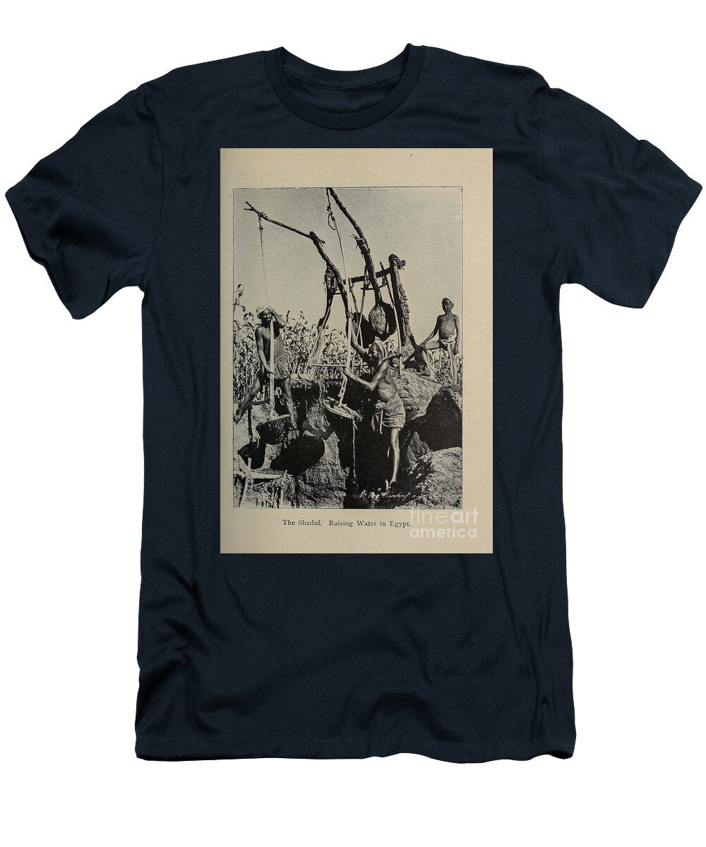 The Shaduf Egyptian Water Pump M3 Historic Illustrations T-Shirt