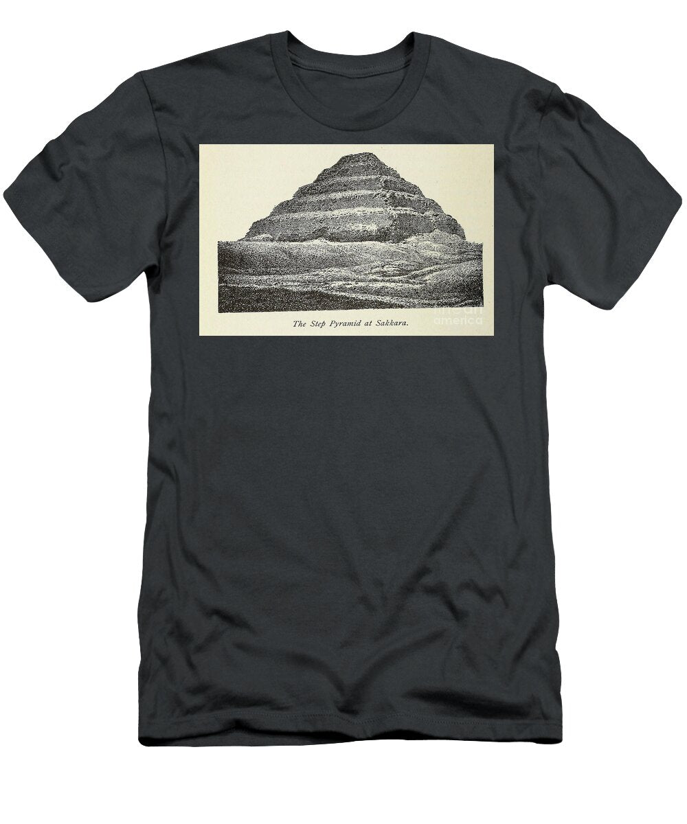 The Step Pyramid At Sakkara M2 Historic Illustrations T-Shirt