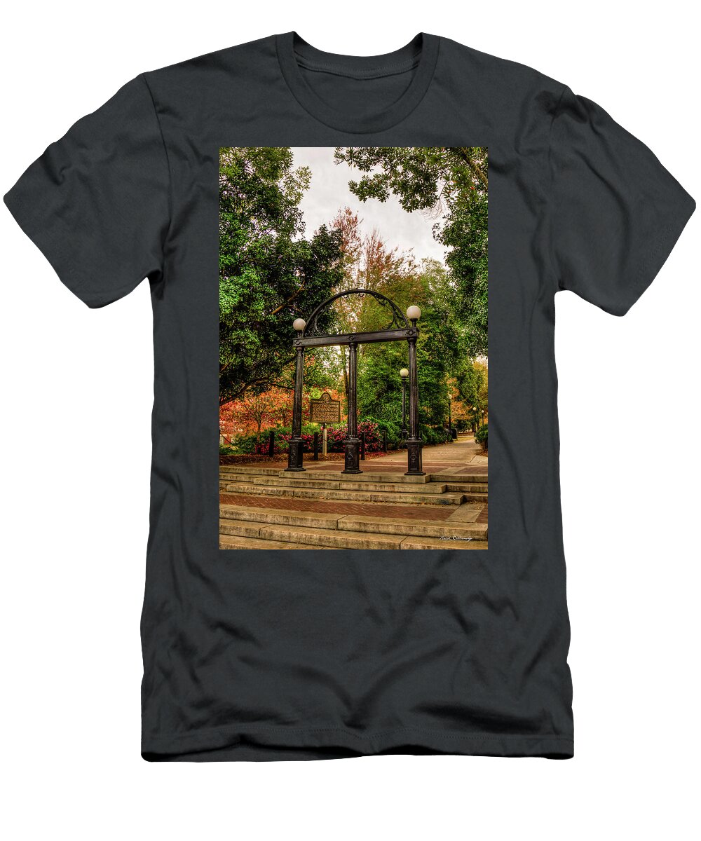 The Uga Arch 7 the University of Georgia Athens Georgia Fall Art Reid Callaway T-Shirt