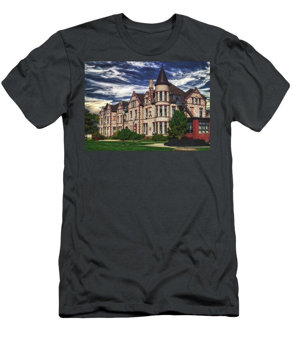 The University of South Dakota Campus At Dusk Mountain Dreams T-Shirt