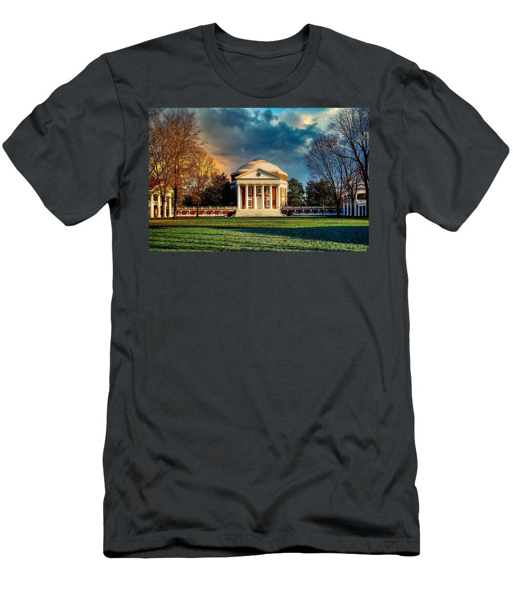 The University of Virginia Rotunda At Sunset Library of Congress T-Shirt