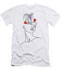The Witch Woman Face Abstract Art Halloween Line Drawings Fall Season Minimal Lineart Vintage Ghost Mounir Khalfouf T-Shirt