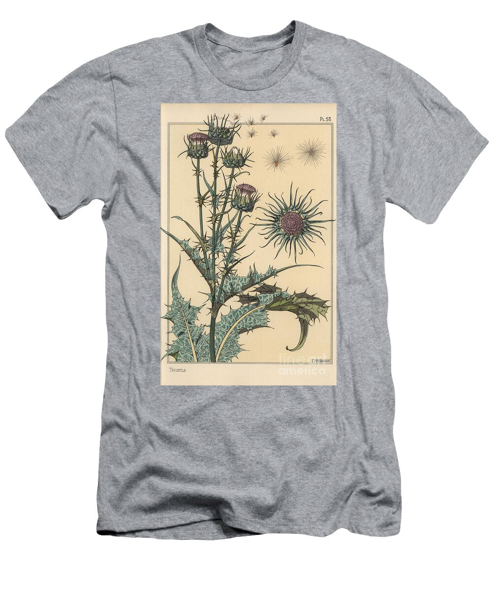 Thistle Botanical Study 1897 Lithograph Eugene Grasset T-Shirt