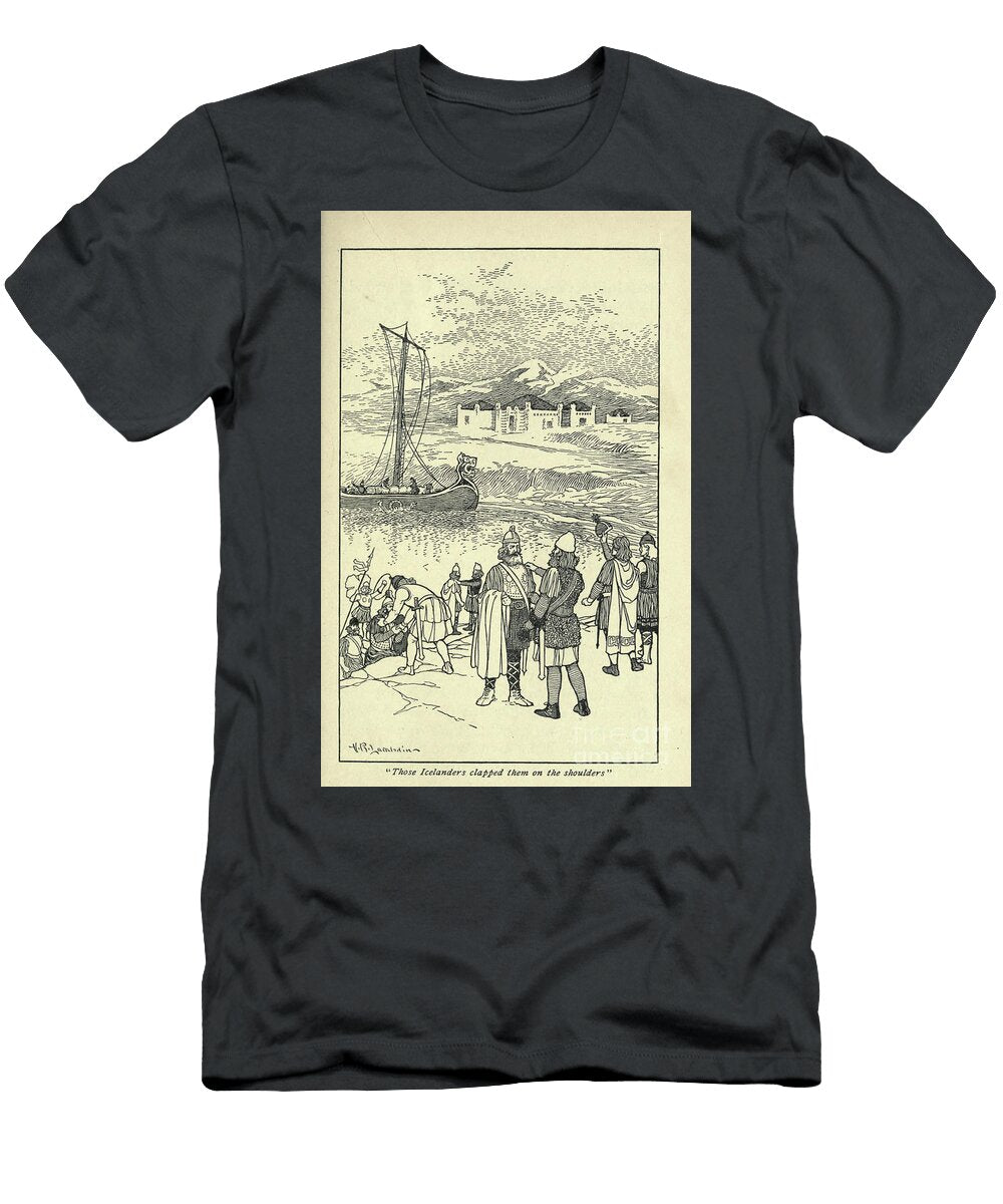 Those Icelanders Clapped Them on the Shoulders L3 Historic Illustrations T-Shirt