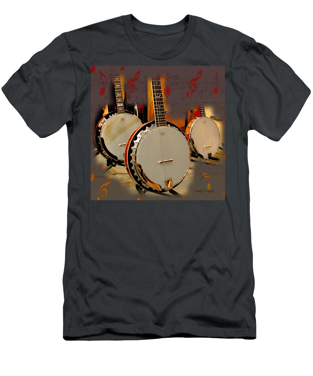 Three Banjoes Paulette Wright T-Shirt