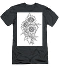 Three Sunflowers Inside a Rhombus Frame Rotty Asmaw T-Shirt