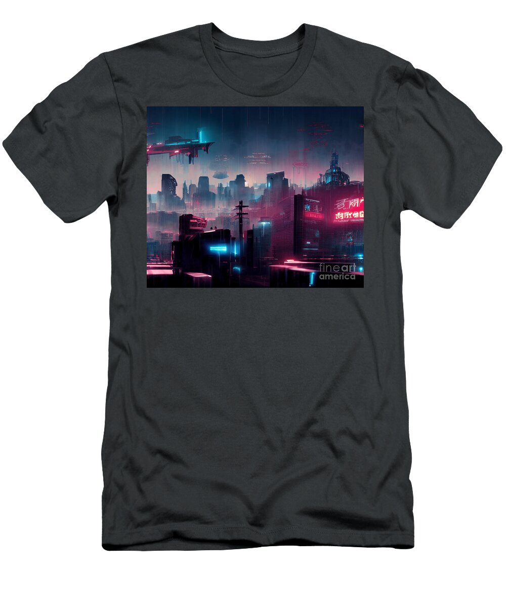 Tokyo City Neon Haze Electric Energy All Around Mizorey T-Shirt