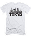 Tokyo City Skyline Text Black and White Illustration Jit Lim T-Shirt