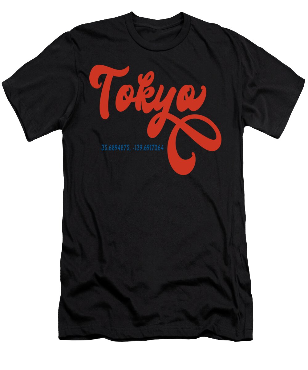 Tokyo Gps Coordinates Traditional Tea Ceremonies Mizorey T-Shirt