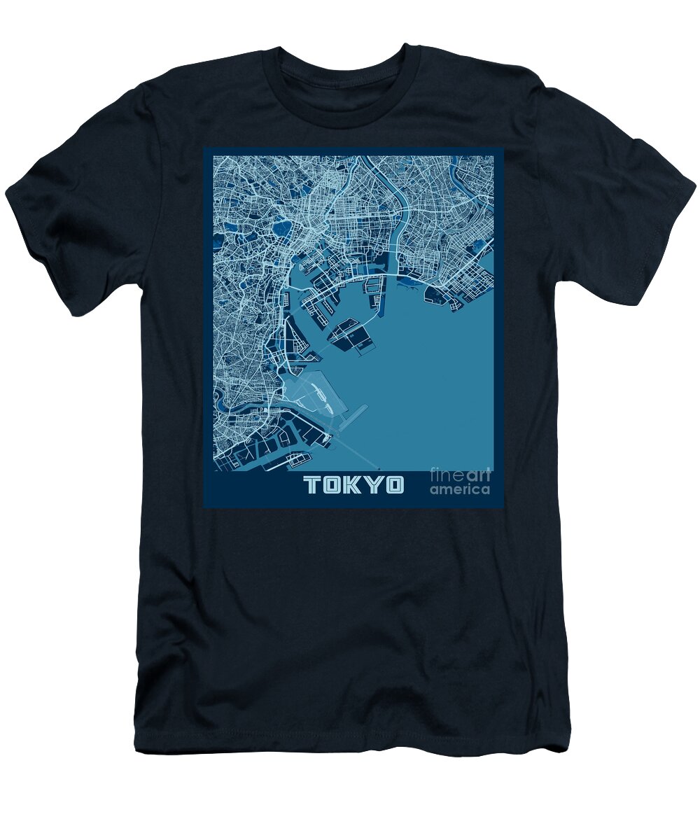 Tokyo Japan Peace City Map Blossom Viewing Extravaganza Mizorey T-Shirt