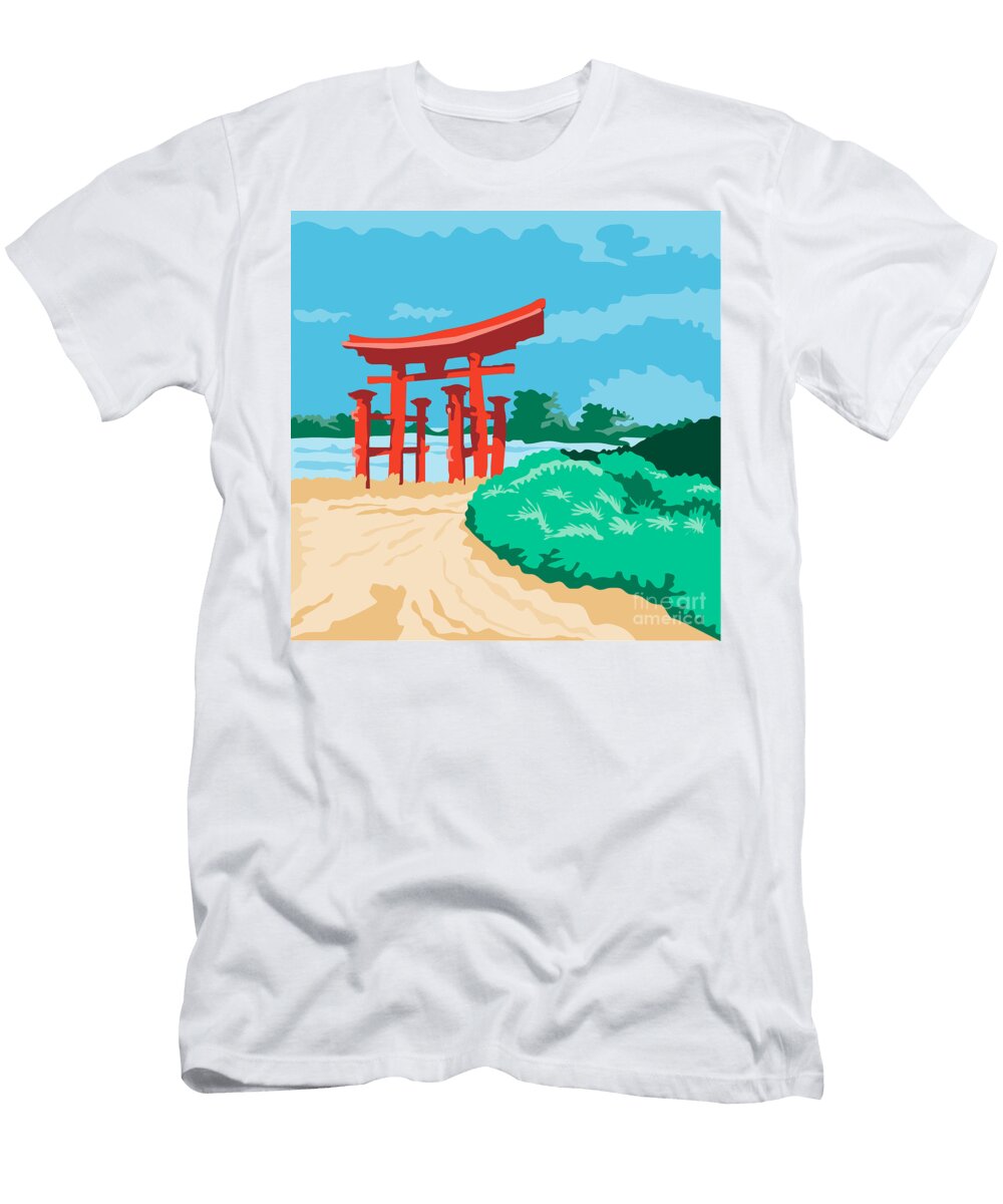Torii Japanese Gate Wpa Aloysius Patrimonio T-Shirt